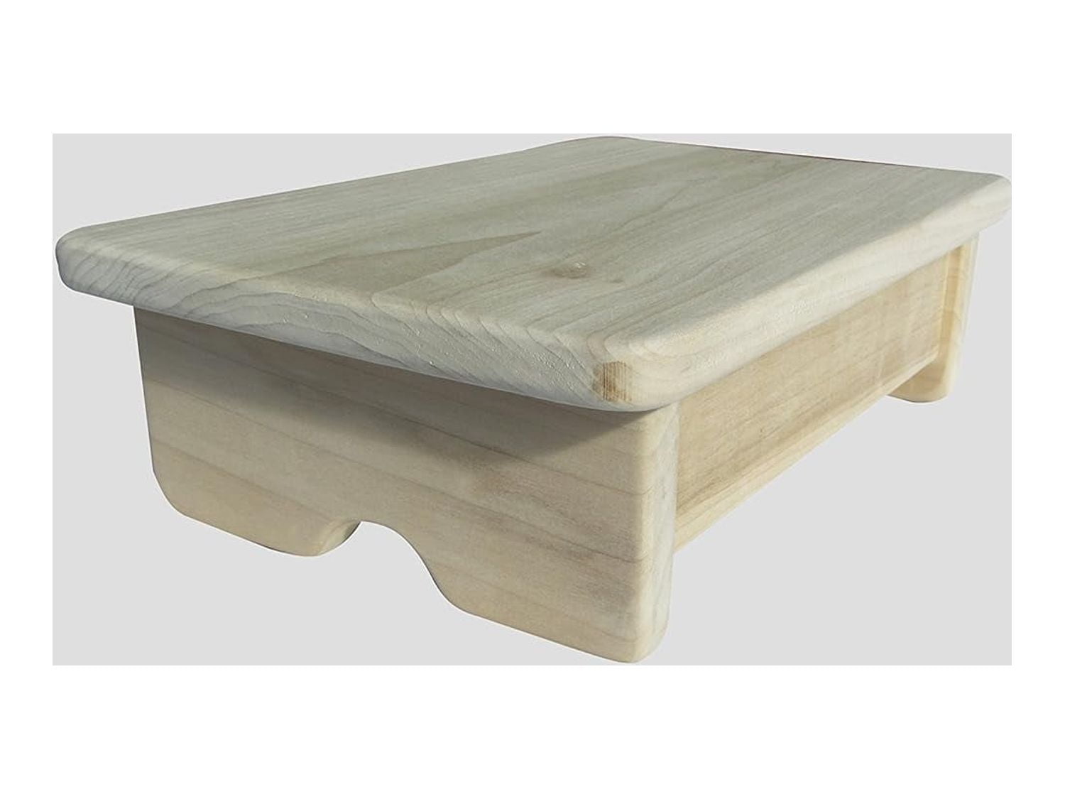 Foot Stool Poplar Wood 4" Tall (Made in The USA) (Unfinished)