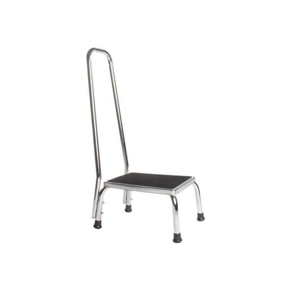 Foot Stool with Handrail, Chrome