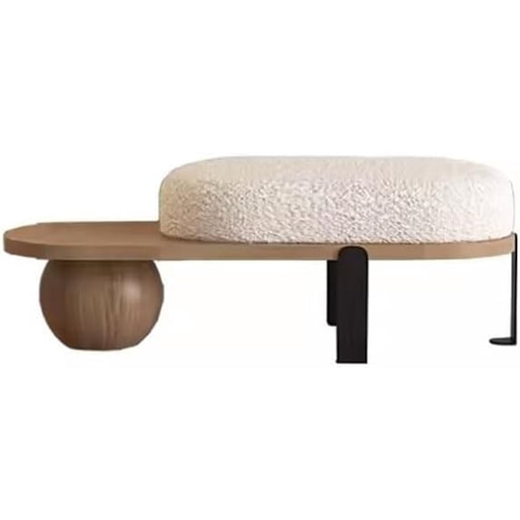 Foot Stools Ottoman Shoe Bench Shoe-Changing Bench, Solid Wood B&B Sofa, Shoe-Changing Stool, Entrance Hall, Leisure Bedside Stool Shoe Changing Stool(B,S100cm)