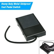 Foot Switch,Heavy Duty Metal Skidproof Foot Pedal Switch Treadle Foot Switch Momentary Control 3 Wire NO/NC Auto Reset Switch