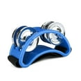 thumbnail image 1 of Foot Tambourine Percussion with Double Row Steel Jingles - Foot Shaker Musical Instrument Drum for Kids KTV Party Shoes Toy Gift Singer Vocalists Cajon & Guitar Players (Blue), 1 of 8