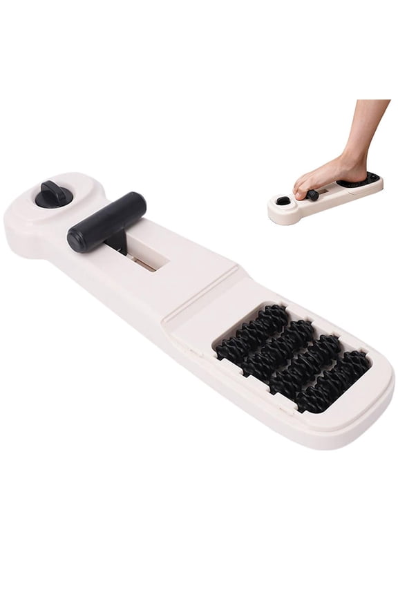 Foot Trainer Arch Enhancer, ABS Magnetic Massage Pedal, Adjustable Resistance, 34x9cm, Light Cream, 1 Count
