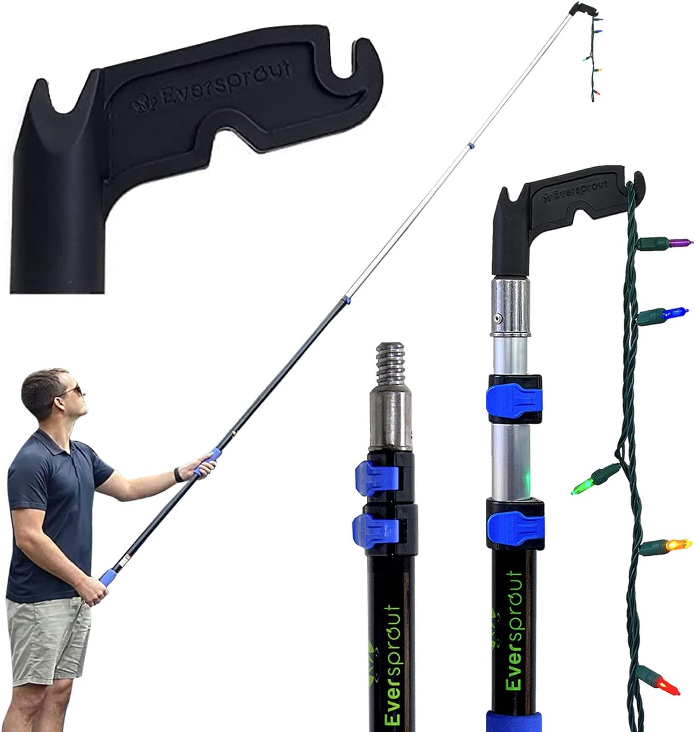 Foot Utility Hook With Extension Pole Extendable Poles For Installing