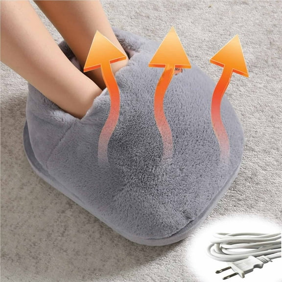 Foot Warmer,Winter Heating Shoe Covers,Keep Warm Foot Warmer, Fast Heating, 2 Temperature Settings, 25W 220V, Removable Easy Cleaning, Multi-Purpose for Feet Clothes Drying, Safe Overheat Protection