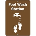 thumbnail image 1 of Foot Wash Station Activity Sign Park Signs Aluminum Metal Sign, 1 of 5