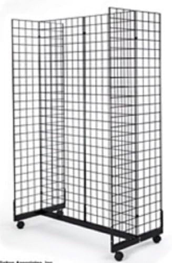 Foot Wire Grid Panel 4Sided Rolling Display 4Way Tower With Gondola