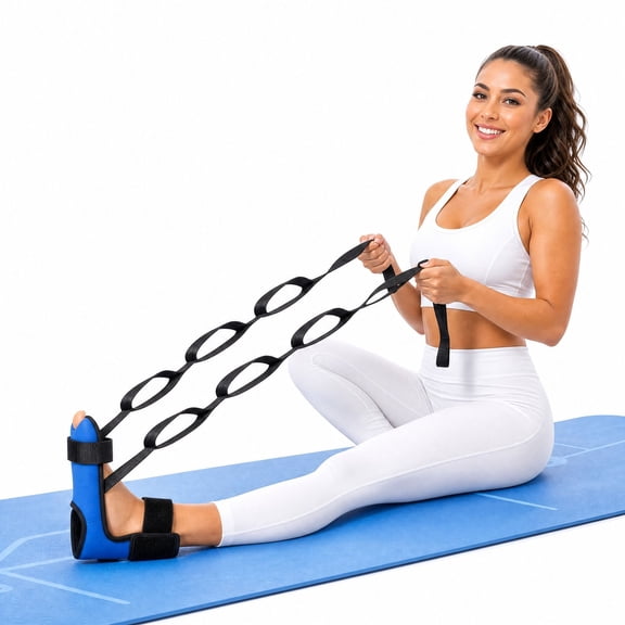 Foot and Calf Stretcher Strap, 10 Loop 80 Inch Stretching Strap for Ankles Calves Hamstrings