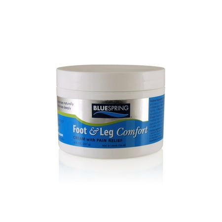 BLUESPRING Foot & Leg Comfort Medicated Cream, Paraben-Free & Natural, Pack of 7