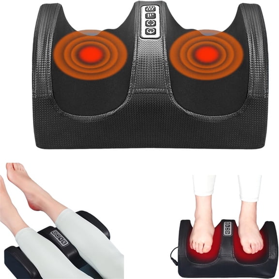 Foot massager, muscle massager, dual functions of home massage and hot compress, enjoy a comfortable foot experience, easily relieve muscle soreness, deep tissue massage for full-body relaxation gift