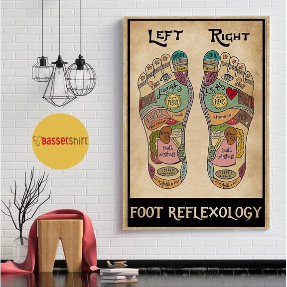 Foot reflexology massage therapist poster 24 x 36 Inch Poster
