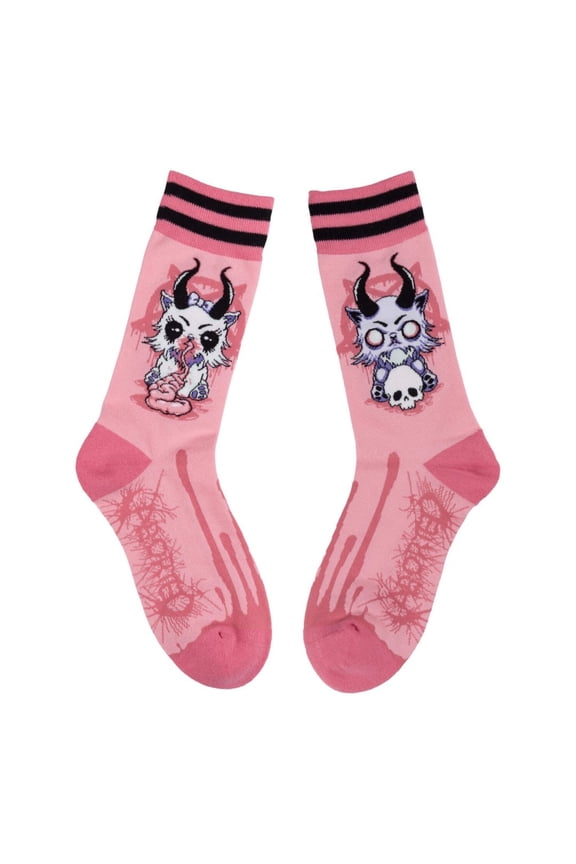 x Aborted Bubblegum Death Kitty Crew Socks