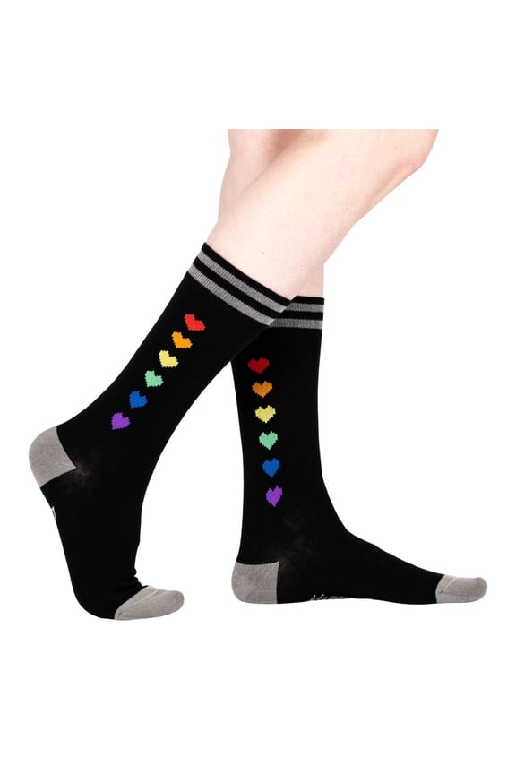 x Happy Impulse Pride Pixel Hearts Crew Socks