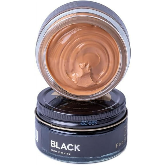 FootFitter Premium Shoe Cream Polish, Black/Light Brown - 2 Pack