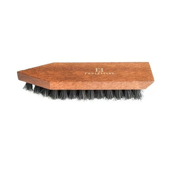 FootFitter Shoe Cleaning Brush with Coco Bristles (Black)