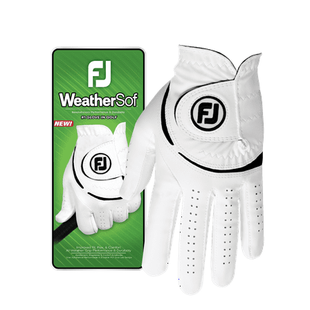 FootJoy 2023 Men's WeatherSof Golf Glove, Large, Left Handed, White