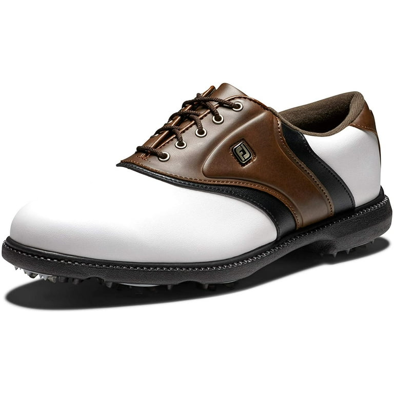 FootJoy FJ Originals Golf Shoes (White/Brown, 9)
