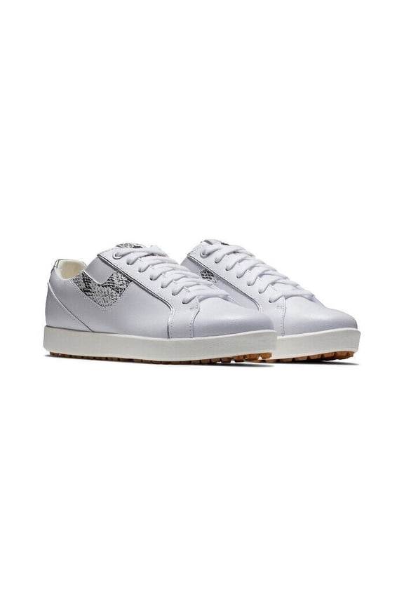Links 98185 Sneakers Women's White Waterproof Spikeless Golf Shoes LR198 (White,9)