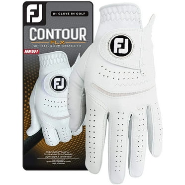 FootJoy Men's Contour FLX Golf Glove, Medium/Large, Left Handed, White