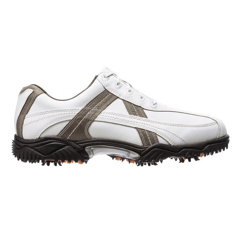 Men\'s FootJoy Contour Series Golf Shoes White/Black Size 8.5M Footjoy Contour Series Mens 8.5 M White & Brown Leather Golf  main image 2