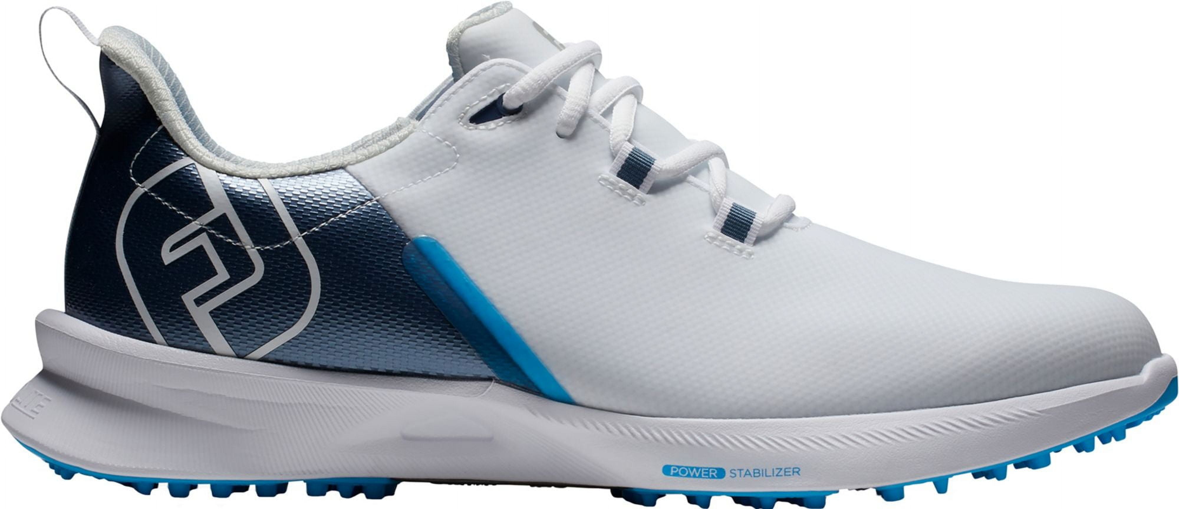 FootJoy Fuel Mens Golf Shoes White Blue Lime Spikeless 55429 Size 10M Amazon.com | FootJoy Boys FJ Fuel Junior Golf Shoe, White  main image 2
