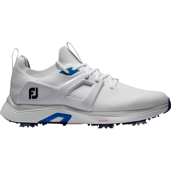 FootJoy Men's HyperFlex Golf Shoes (White/Blue/Pink, 9.5 D US)