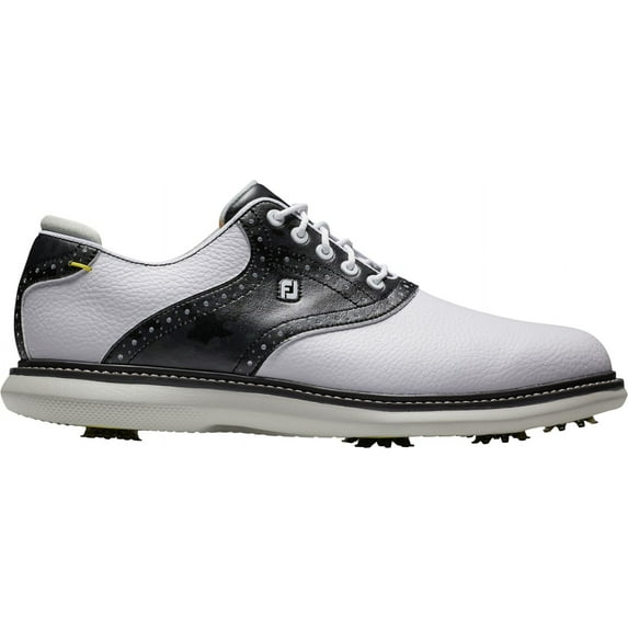 FootJoy Men's Traditions Golf Shoes (White/Black/Grey, 8.5 D US)