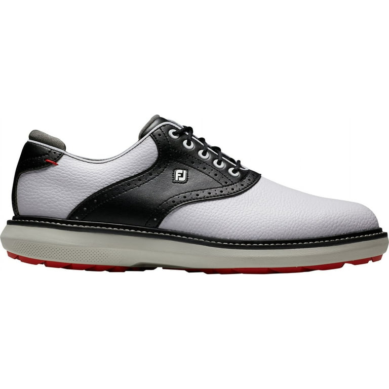 Footjoy Traditions Spikeless Golf Shoes - White/Black/Grey Footjoy Traditions Spikeless Golf Shoes - White/Black/Grey