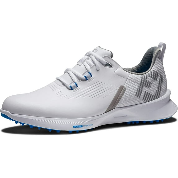 FootJoy Mens Fj Fuel Golf Shoe 14 White/White/Blue Jay