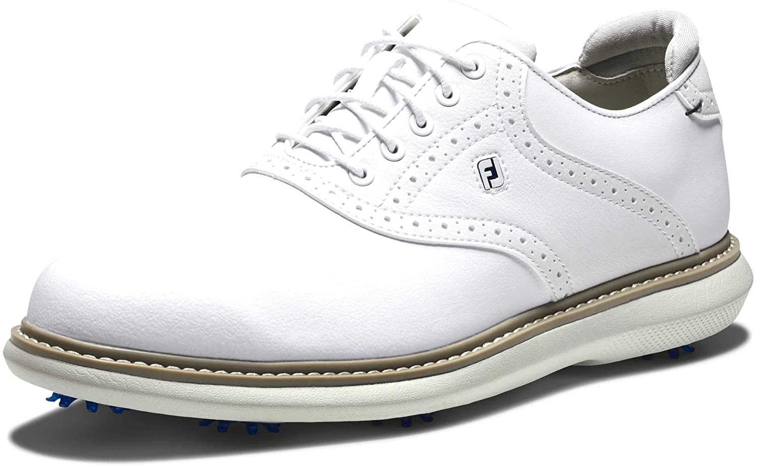 FootJoy Mens Traditions Golf Shoe 14 White/White
