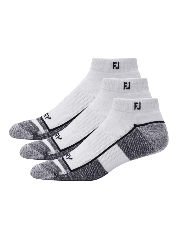 ProDry Cushioned Low Cut Golf Socks with Roll Tab, Size S (EU 35-38), 3 Pack
