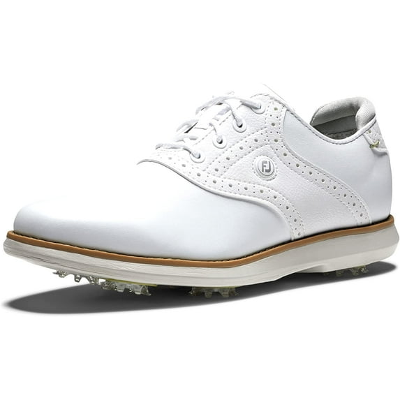 FootJoy Womens Traditions Golf Shoe 6.5 White/White