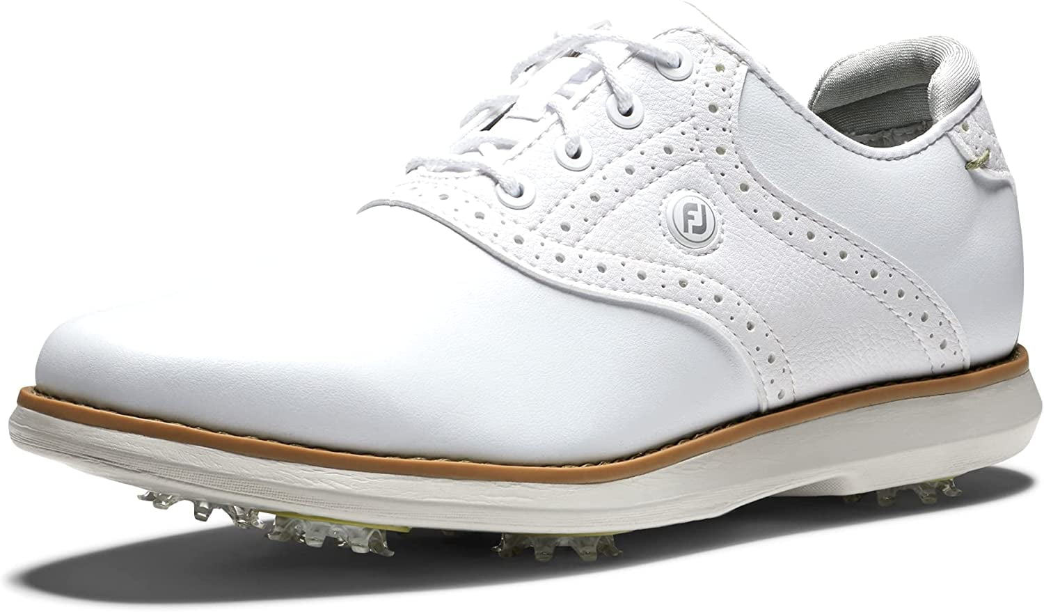 FootJoy Women's Traditions 21 Golf Shoes (White, 7.5 B US