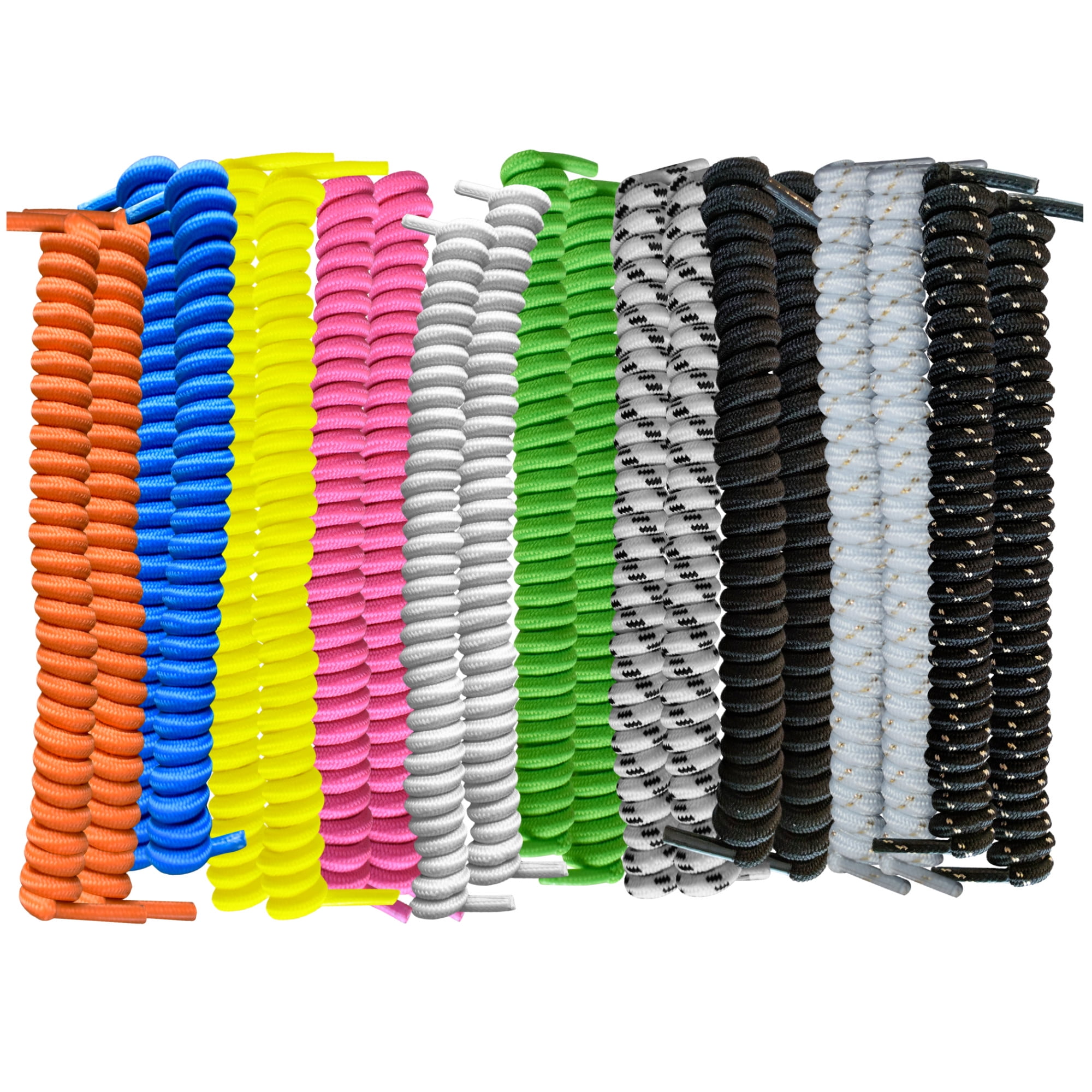 Curly Elastic Shoelaces No Tie Disability Mobility Aid Kids Shoe Laces  Colours