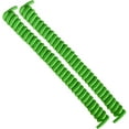 thumbnail image 1 of FootMatters No Tye Shoelaces Elastic Curly Stretchy For Kids and Adults - Green - 1 Pair, 1 of 6