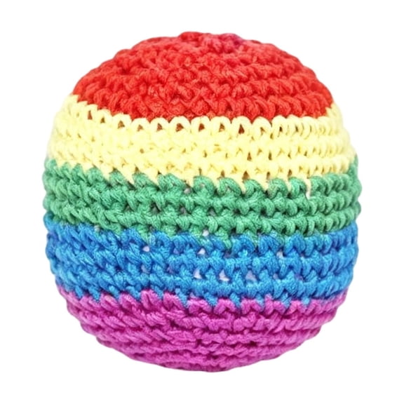 Footbag Set Colorful, Usupdd Soft Crochet Grip Footbags for Family Party Games, Handcrafted Knitted Balls for School Park Beach Backyard