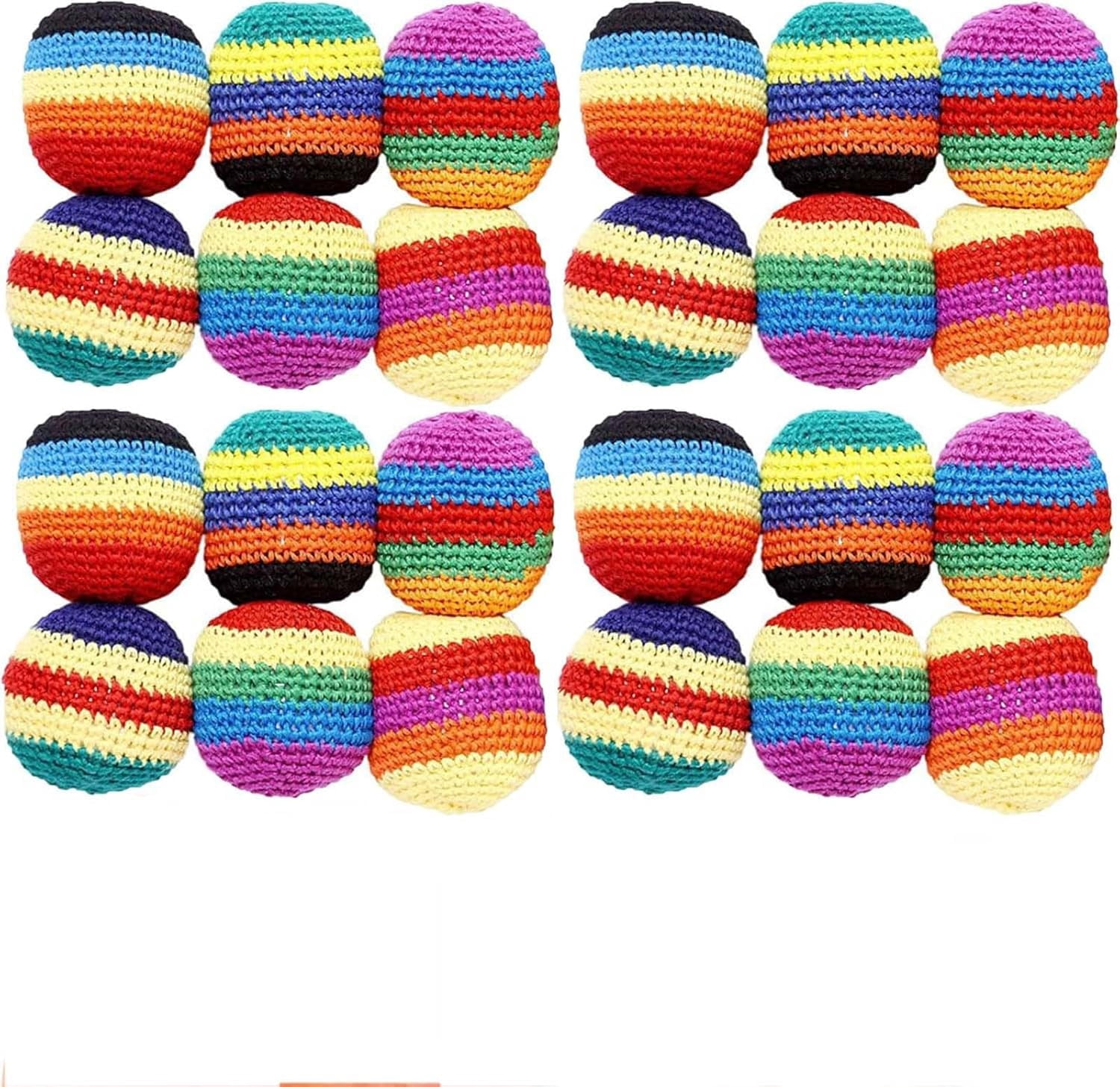Footbags Sacks, 2026 Novelty Hand-Made Knitted Foot Bag Sack, Fun Crochet Footbag for Adults Outdoor Game