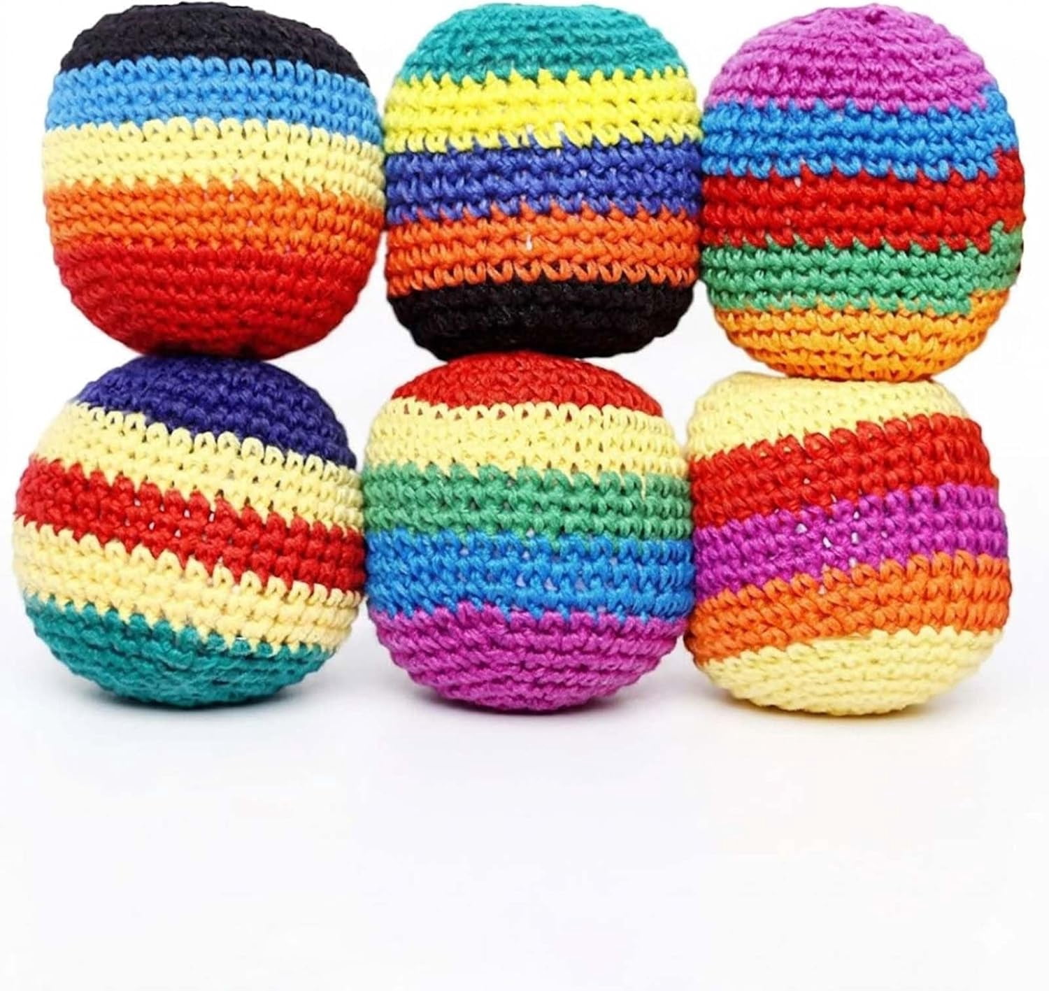 Footbags Sacks, 2026 Novelty Hand-Made Knitted Foot Bag Sack, Fun Crochet Footbag for Adults Outdoor Game