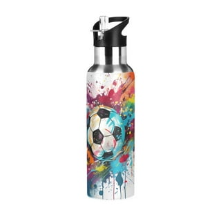 Football Water Bottle W/straw Lid, Sports Water Bottle, Seniors