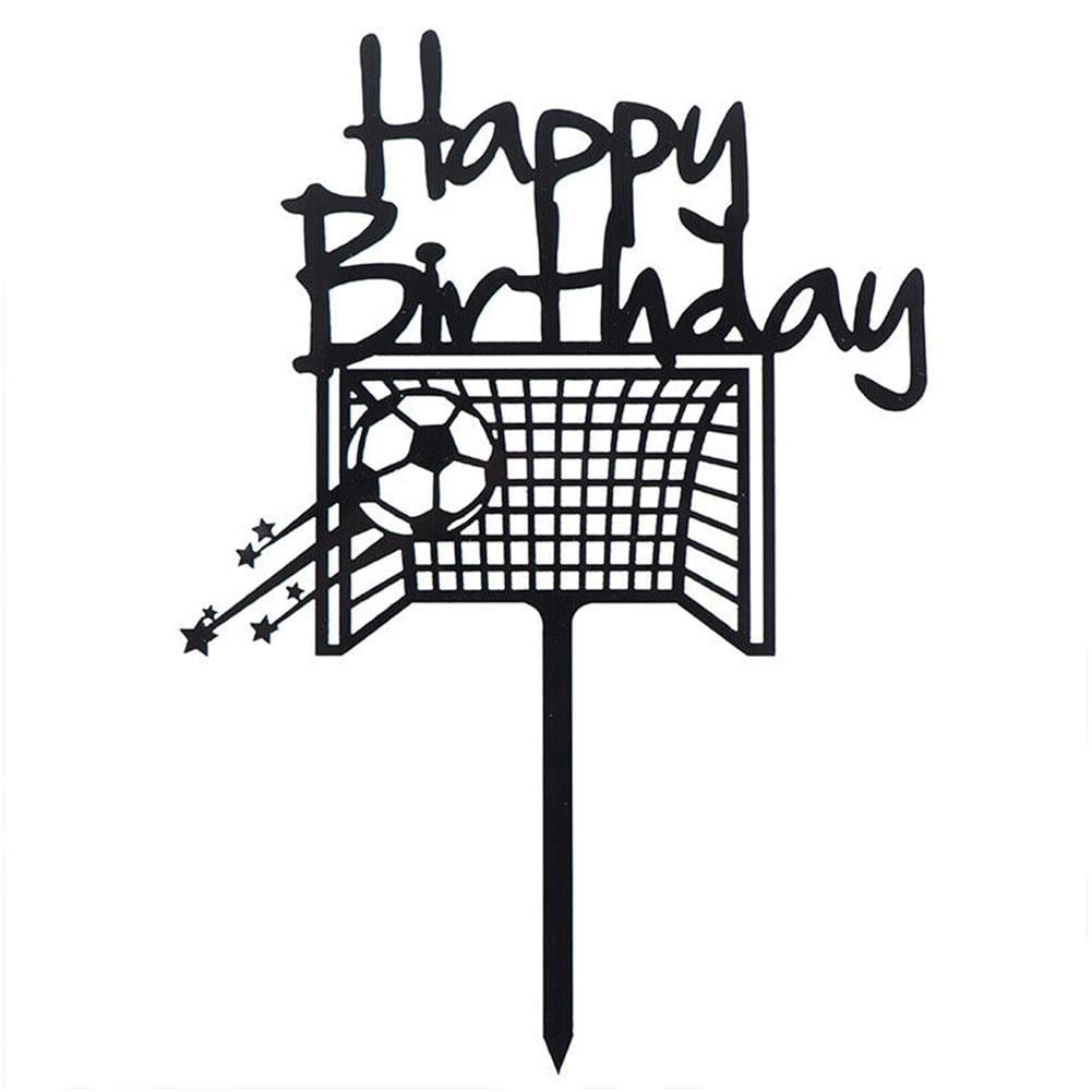 Football Acrylic Cake Topper Soccer Happy Birthday For BoysBirthday