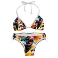 thumbnail image 1 of Football Adjustable Strap Bikini Set with Detachable Sponge, Two-Pack - Ideal for Beach and Pool Parties, 1 of 6