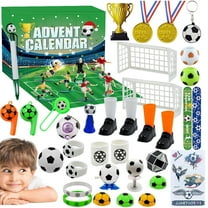 Football Advent Calendar Kit 24 Days Countdown Set with Surprise Toys for Boys Teens Fans