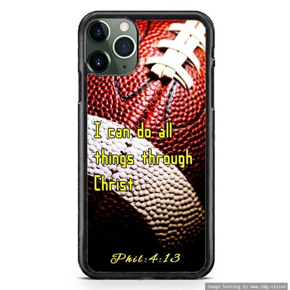 Football America Christian Bible Verse Slim Shockproof Hard Rubber Custom Case Cover For iPhone 15 Pro Max
