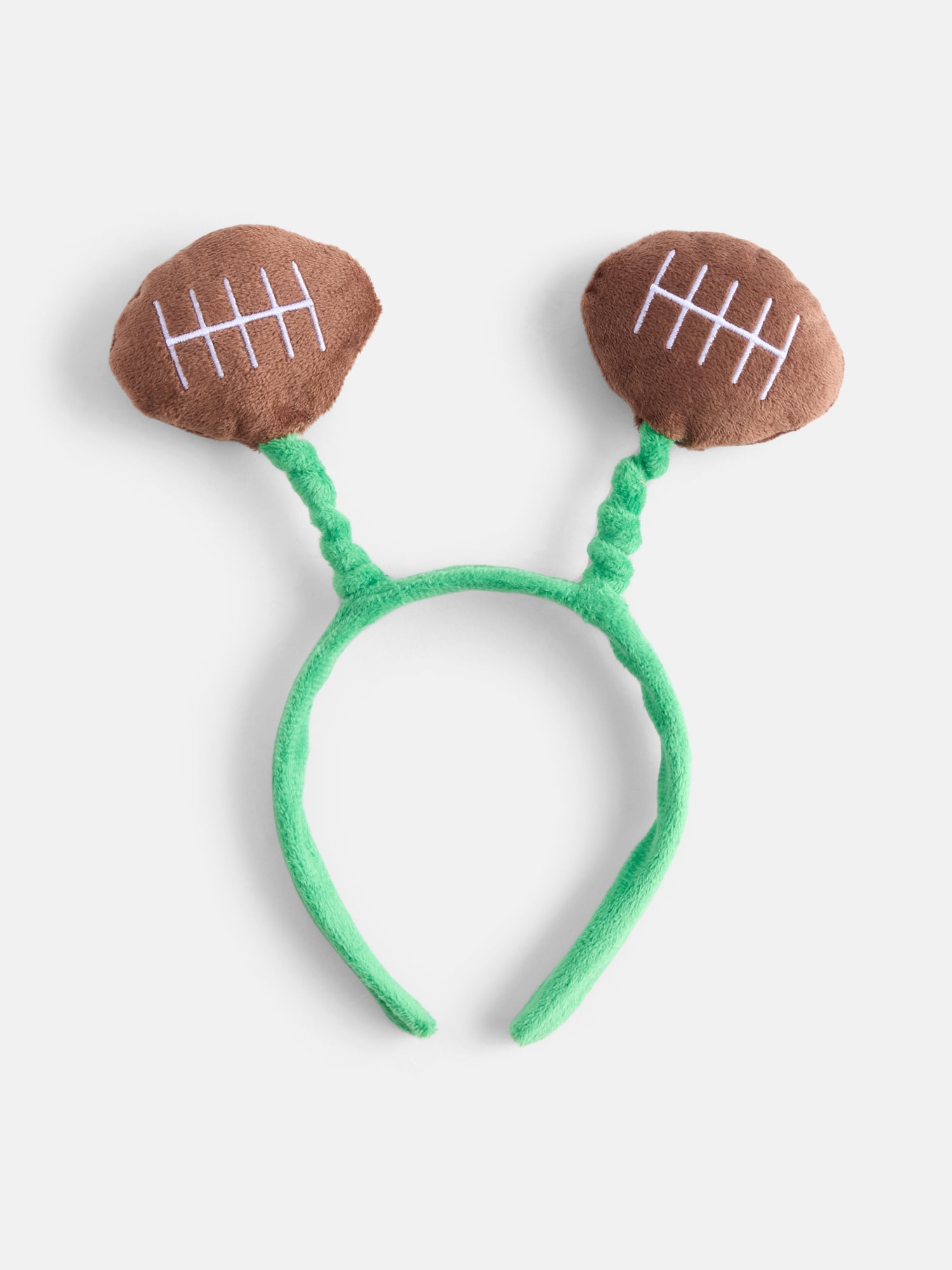 Unisex Plush Football Headband from Way To Celebrate, Brown/Green