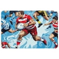 thumbnail image 1 of Football Anti-Slip Polyester Kitchen Mat Indoor Rug Indoor Carpet Machine Washable, 1 of 6