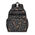 thumbnail image 1 of Football Arrow Black Pattern Backpack for School, Cute School Bag with Adjustable Shoulder Straps and Padded Back, 15.25"x11.5"x5.25", 1 of 5