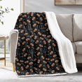 thumbnail image 1 of Football Arrow Black Pattern Soft Sherpa Fleece Throw Blanket, Warm Cozy Plush Blanket for Sofa Bed Couch, All Season, 40"x50", 1 of 5