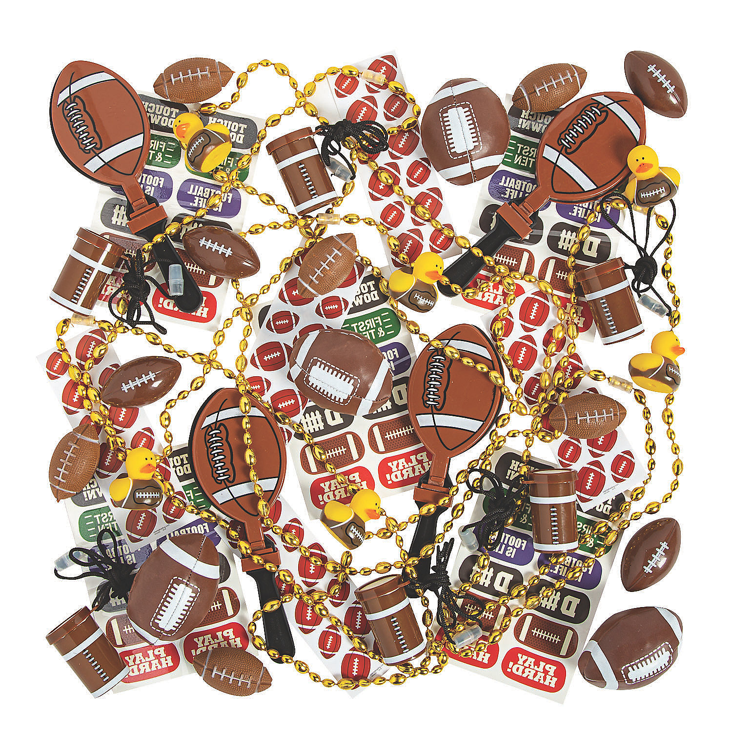 FUN EXPRESS Football Assortment (50Pc) - Party Favors - 50 Pieces
