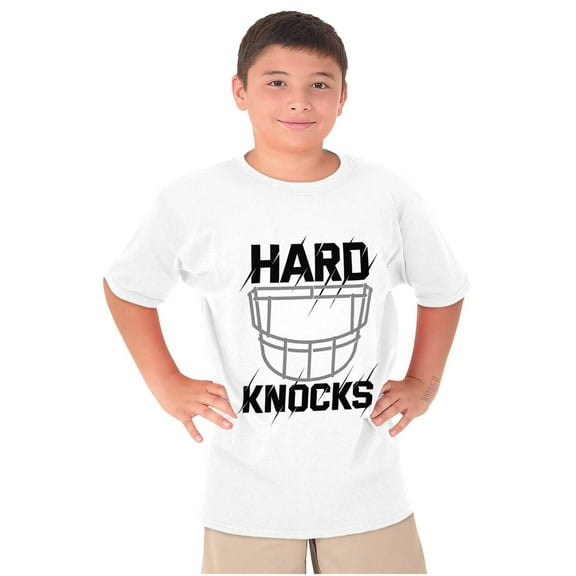 Football Athlete Helmet Hard Knocks Boys Kids T Shirt Tees Tops Teen Brisco Brands S