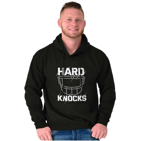 Football Athlete Helmet Hard Knocks Hoodie Hooded Sweatshirt Men Brisco Brands S
