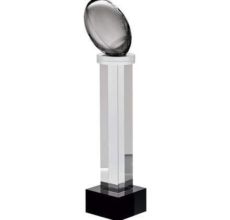 Football Austerity Crystals - 10" Fantasy Football Crystal Trophy Award Prime